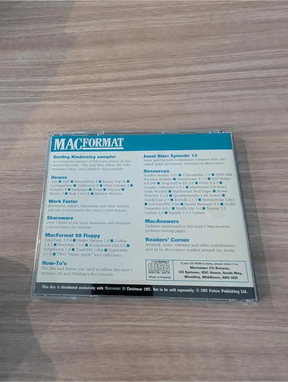 MacFormat CD Magazine Issue 13 - 1997 Interactive Software and Demos